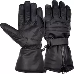 MRX Mens Leather Winter Motorcycle Gloves Cold Weather Driving Riding Gloves