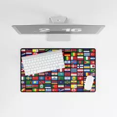 144 Flags of the Countries of the World, International Gift Desk Mats