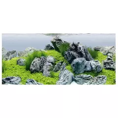 Fish Tank Background Paper Aquarium Aquascape Stone Poster Decor Fish Tank