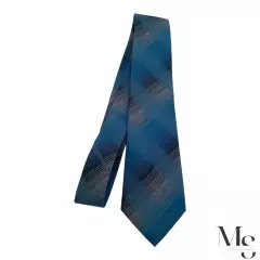 $65 Calvin Klein Blue Plaid Luxury Silk Bled Tie W: 3" NWT