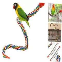 Bird Rope Perches for Parrots, Cockatiels, Parakeets, 31.5inch plastic nut