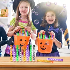 60 Pack Halloween Bubble Wands, Mini Toys for Party Favors,... 