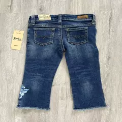 Ralph Lauren Girls Jeans size 4T Blue Floral Embroidery New