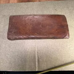 Men's Wallet from late 1800's Tri-fold Leather ANTIQUE 4x7”