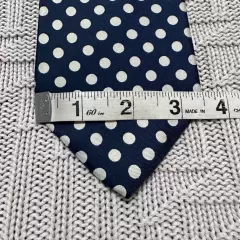 Vintage Bert Pulitzer navy polka dot silk tie