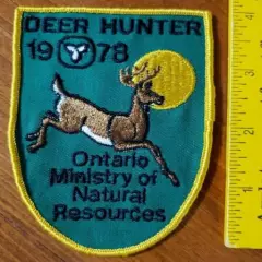 1978 Ontario Successful Deer Hunting Crest - MNR Patch - Natural Resources