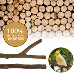 10 Pcs Natural Wood Bird Perch All Bird Toys Suitable and Bird Cage Accessorl...