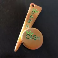 CASH IS KING! Hand Made Golf Divot Tool/Ball Marker Combo Set!