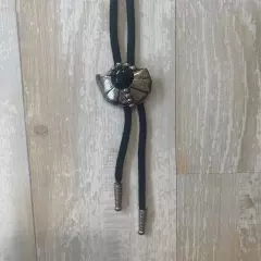 Vintage Onyx Western Bolo Tie