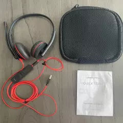 Plantronics Blackwire 3200 USB Headset with case and manual