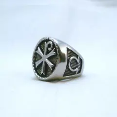 Chi Rho Monogram of Christ Ring