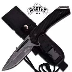 MASTER USA MU-1130 Fixed Blade Knife 9in Overall, New W/Sheath