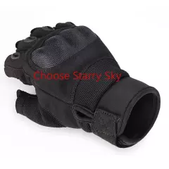 Tactical Half Finger Gloves Combat Hand Protective Gear Handwear BK