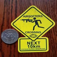 Airsofters Crossing Sticker Airsoft