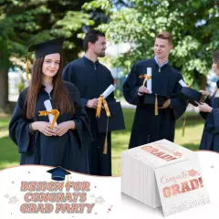 100 Pcs Graduation Napkins Party Decorations Class of 2024 Congrats Gard Pape...