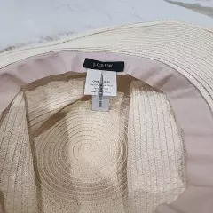 J. Crew Hat Light Tan Sun Floppy Beach Travel Vacation Women's One Size