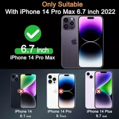 3 Pack Screen Tempered Glass Apple iPhone 14 Pro Max - Milomdoi