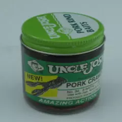 Uncle Josh 34A-BL Pork Rind Crawdad Black 3CT