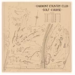 Oakmont Country Club FRAMED Limited Edition Print c 1930s Drawing