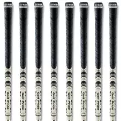 GOLF PRIDE MCC NEW DECADE MULTICOMPOUND BLACK/WHITE STANDARD GOLF GRIPS - 8 PACK