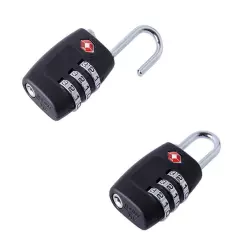 TSA Approve Luggage Travel Suitcase Bag Lock [3 Digit Combination] Padlock Reset