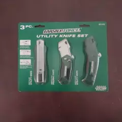 Masterforce Utility Knife Set w/5 Blades Lot of 1 - 3 Count NEW