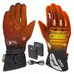 Kemimoto Heated Gloves Winter Warm Electric Rechargeable Touchscreen Mittens Men