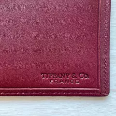 Tiffany & Co France Passport Holder Burgundy Leather Brand New w/ Box and Tissue