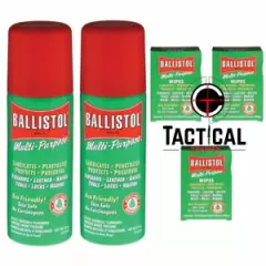 2 Cans of 1.5 oz Spray Gun Cleaning Ballistol Multi-Purpose Wipes (30 wipes) 