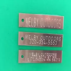 QTY 200-ENGRAVED COPPER TRAP TAGS/TRAPPING SUPPLIES/TRAP/ANIMAL TRAP ID TRAPPING