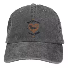 Dachshund Heartbeat Distressed Cotton Snapback: Unisex Outdoor & Golf Cap