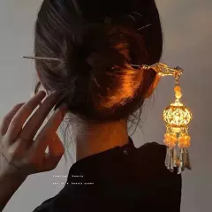 Chinese Style Luminous Antique Hairpin Hair Ornaments Lantern Tassel Hairpin ρ