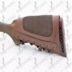 New Leather Rifle Cartridge Holder Ammo Butt stock 6 Pockets.Made in Europe.