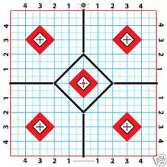 Wallace Brook 100 Yard Rifle Paper Target-Great for Sighting in Scope