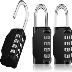 Combination Lock Outdoor 3 Pack, 4 Digit Resettable Weatherproof Combination Pad