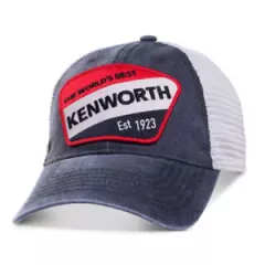 Kenworth Trucks Est. 1923 Grey Pigment-Dyed Vintage Label Snapback Mesh Cap/Hat