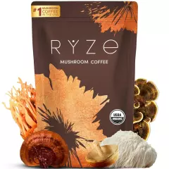 RYZE Mushroom Coffee | 6 Adaptogenic Mushrooms | Instant Coffee | Better Energy