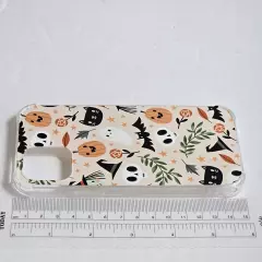 Phone Case for iPhone 12 Pro 6.1" Halloween Cats Pumpkins Bats Skulls Witches