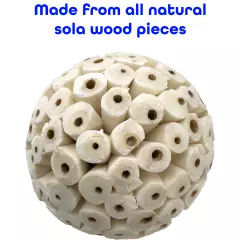 9001 Pk4 Large Sola Balls - Lightweight chewable bird foot toys, Breaks apart