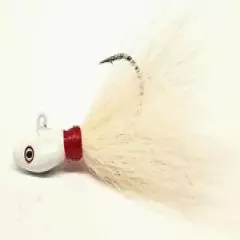 5 - "H" Minnow Bucktail Striper Fluke Walleye Jigs Head Teaser Lure - White