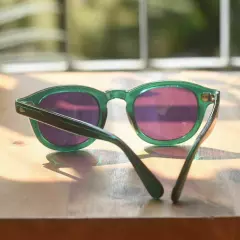 Vintage vilot sunglasses for women green glasses purple lens men purple sunglass