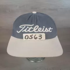 Titleist DCI Embroidered Leather Strap Golf Hat USA One Size 1990's