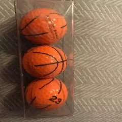 Michael Jordan Sleeve of 3 Wilson #23 Orange Golf Balls in Package Brand New