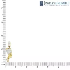 10K Yellow Gold Real Diamond Egyptian Queen Nefertiti Pendant Charm 1/4 Ct 1.4"