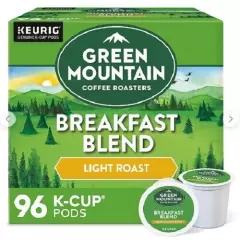 Green Mountain Breakfast Blend Coffee K-Cup Pods, Light Roast, 96ct. Free ship