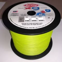 NEW 2018 Berkley X9 2000m Braid Bulk Spool Flame Green 20Lb / 9.1kg 0.17mm