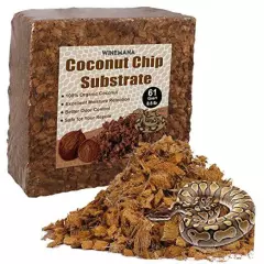  Coconut Substrate for Reptile, 61 Quart Coconut Husk Chip Bedding for Ball 