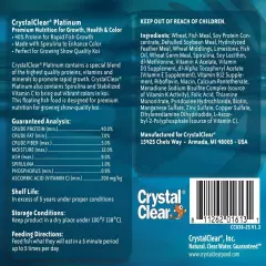 CrystalClear Platinum Rapid Growth Koi Fish Food with Added Vitamins & Spirulina