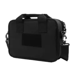 Black Double Pistol Range Bag Tactical Gun Case fits Walther P99 P22 PDP PPQ Q5 