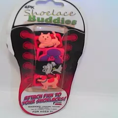 4 Pack Shoelace Buddies - Cats & Dogs NEW